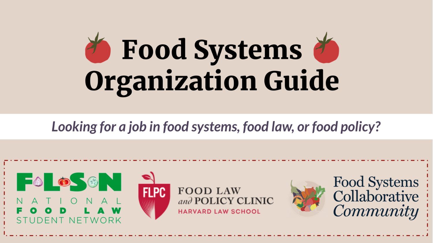 Food Systems Organization Guide Cover